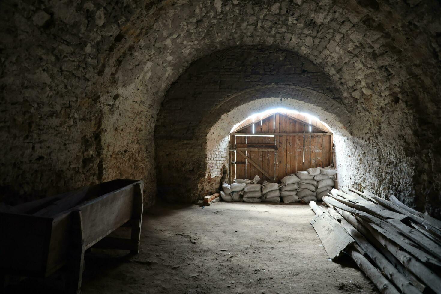 RIVNE, UKRAINE - SEPTEMBER 16, 2023 The museum of tortures on territory of Dubno ancient castle photo