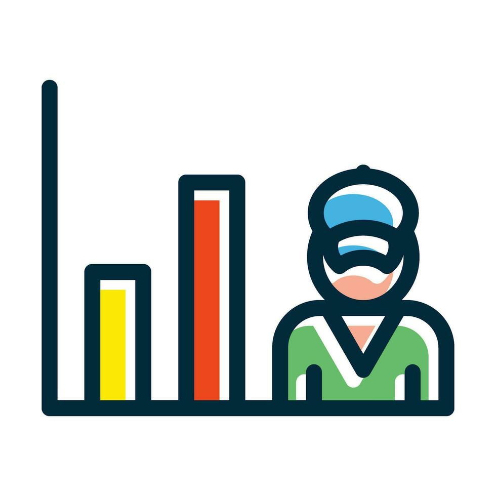 Batting Average Vector Thick Line Filled Dark Colors 33544269 Vector