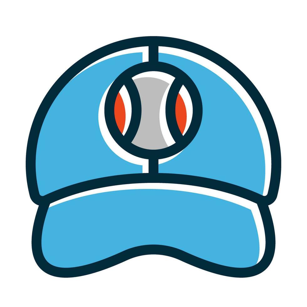Hat Vector Thick Line Filled Dark Colors