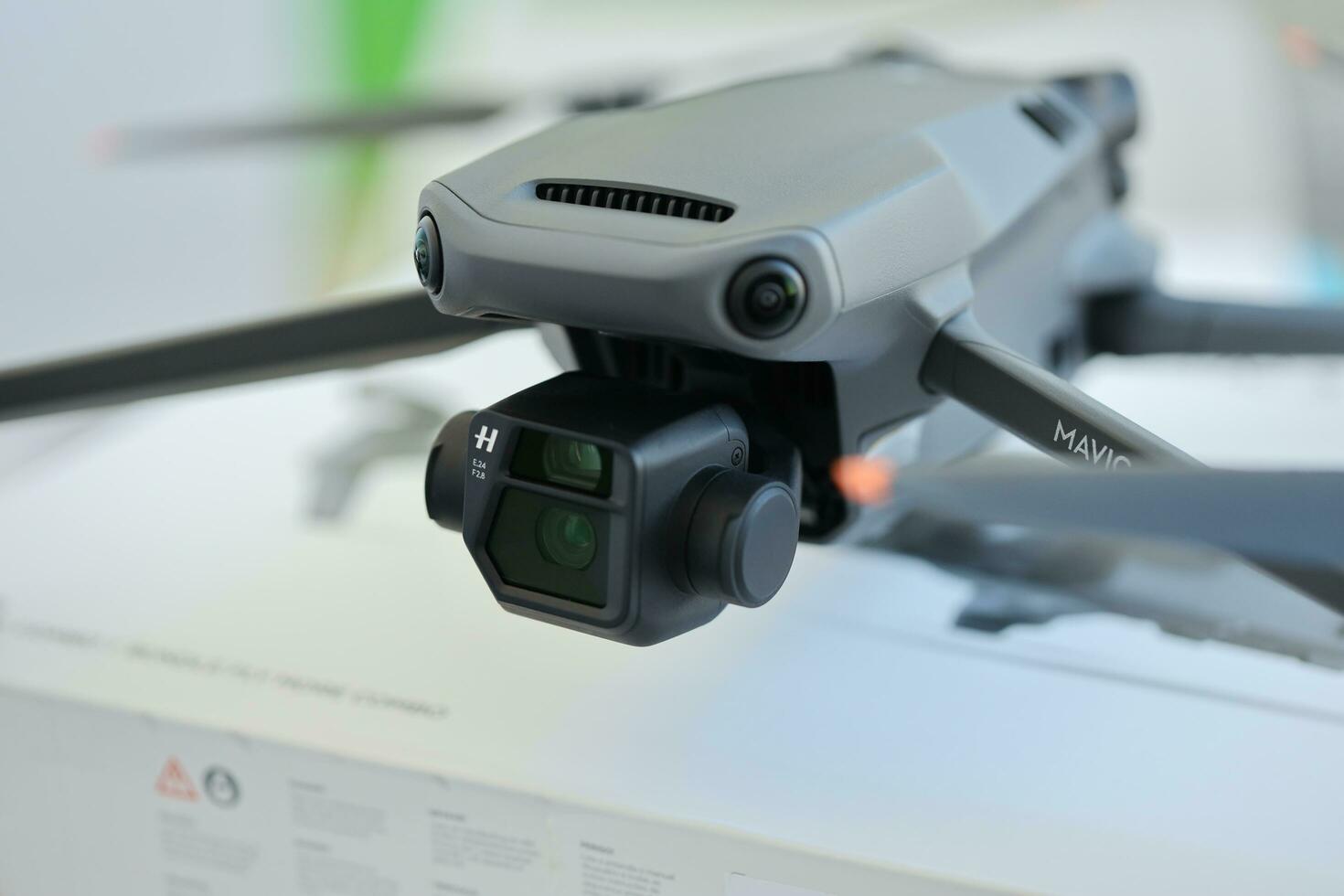 KYIV, UKRAINE - 4 MAY, 2023 new DJI Mavic 3 fly more combo quadrocopter drone photo