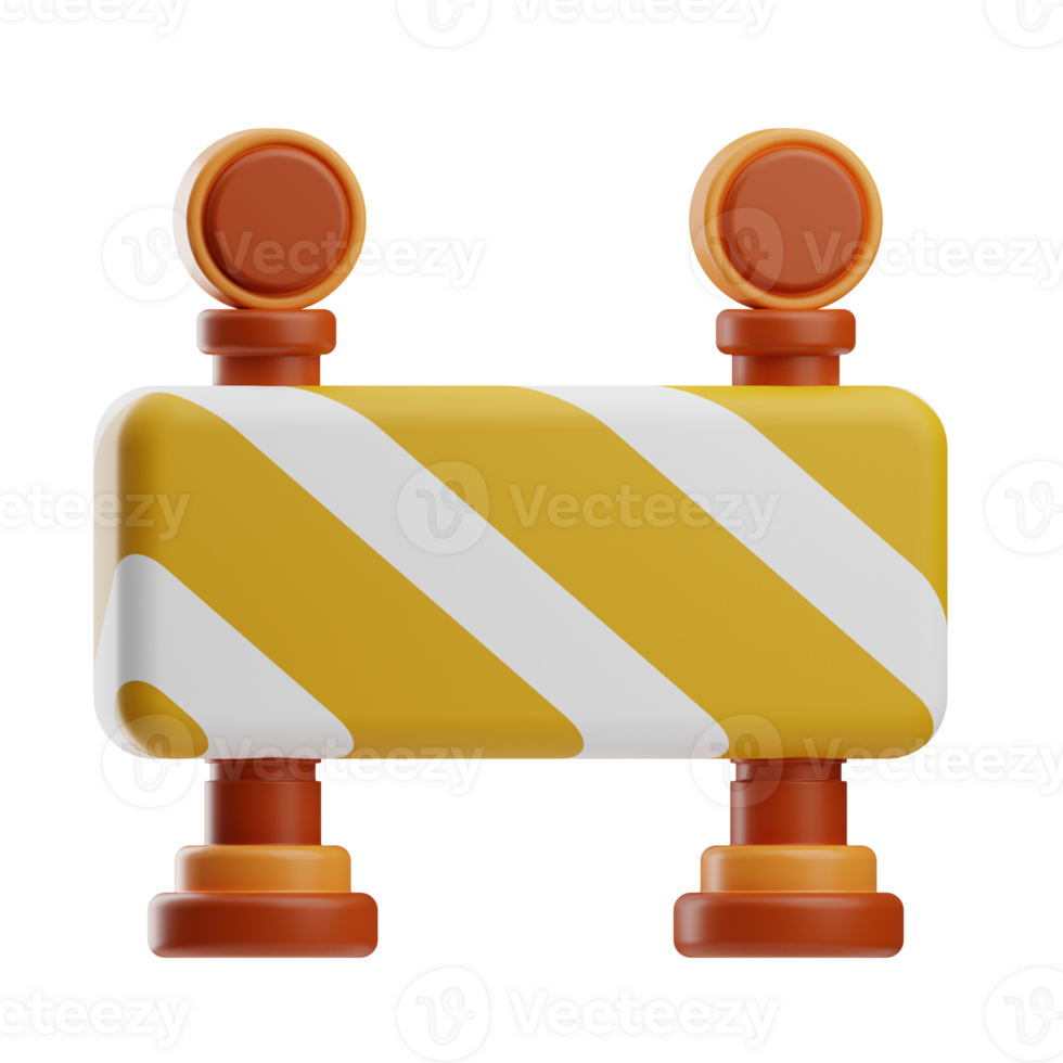 work Barrier illustration 3d png