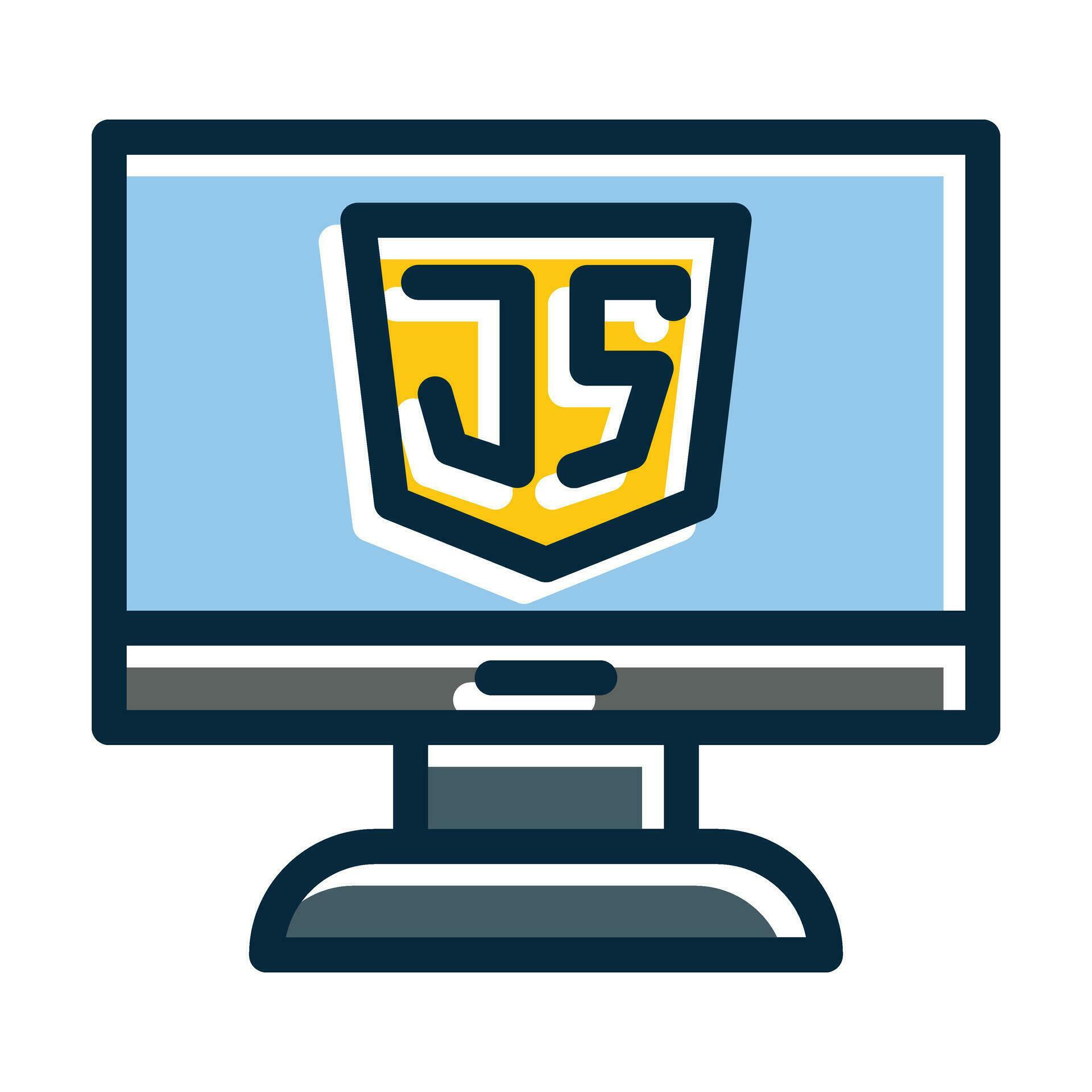 Javascript Vector Thick Line Filled Dark Colors 33544648 Vector Art at ...