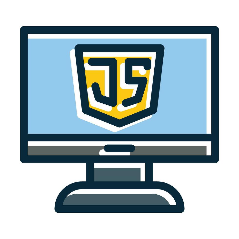 Javascript Vector Thick Line Filled Dark Colors