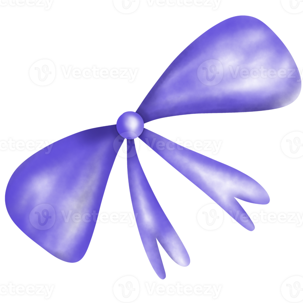 water color of purple bow png