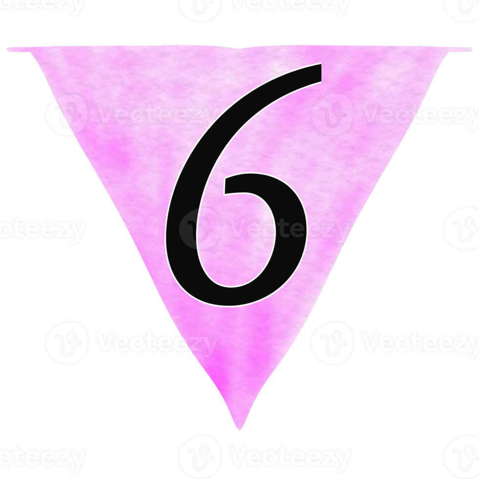 Decorative flags with numbers and letters png