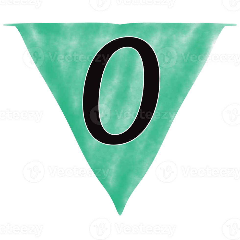 Decorative flags with numbers and letters png