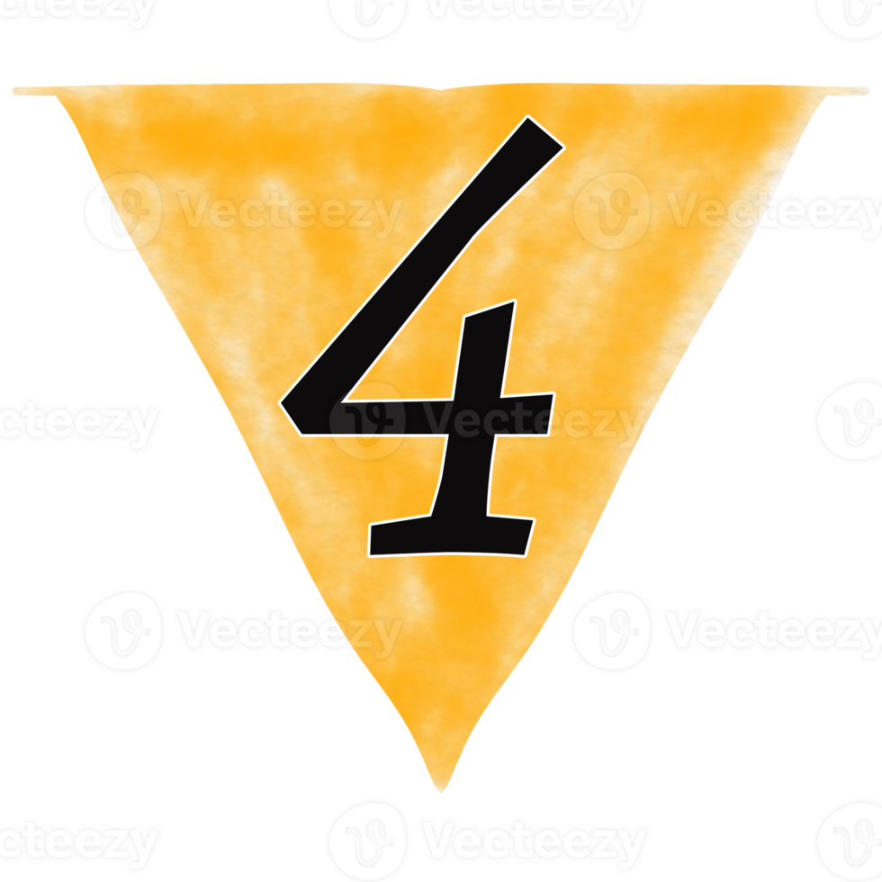 Decorative flags with number png