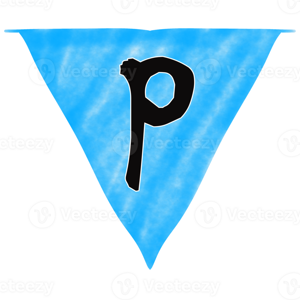 Decorative flags with letter png