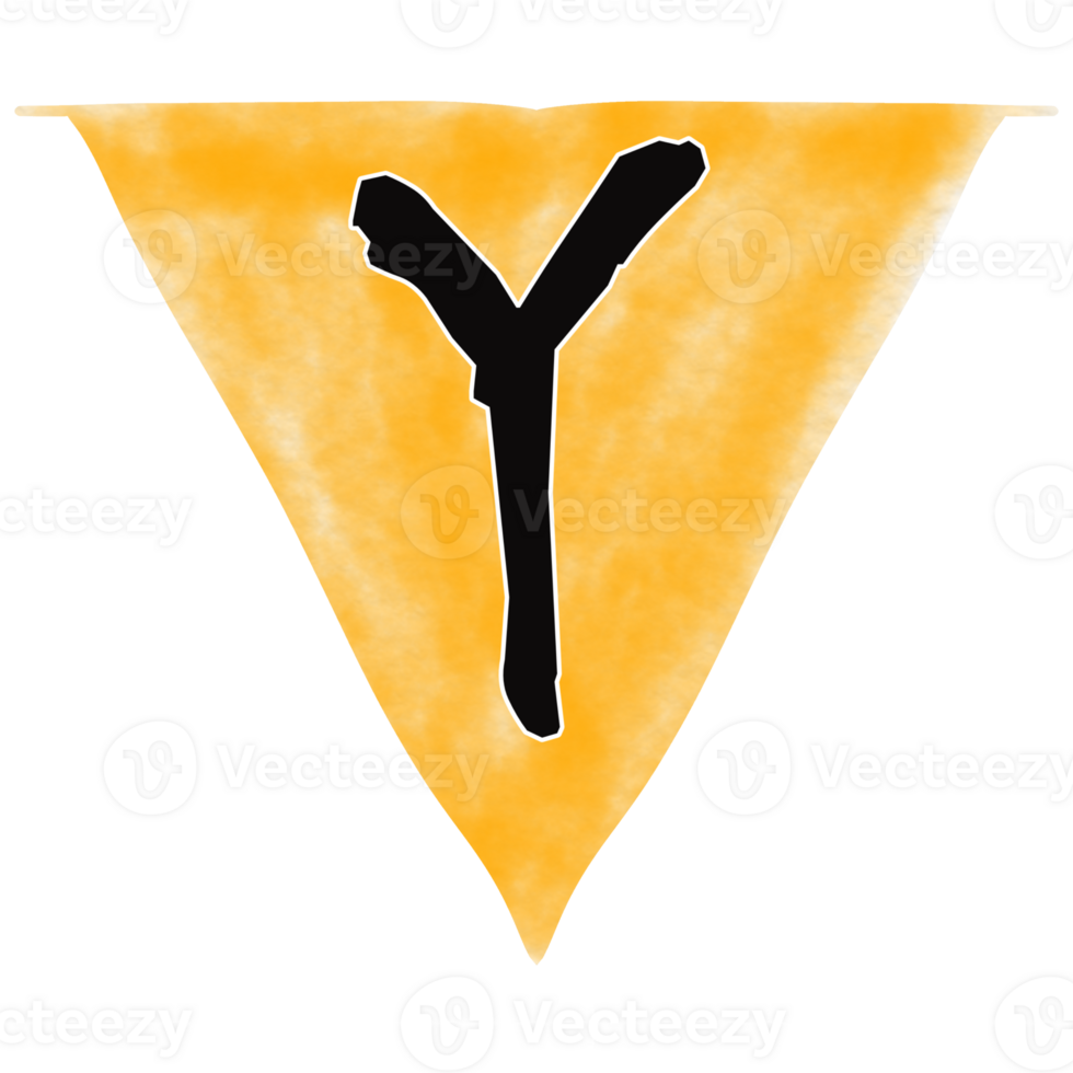 Decorative flags with letters png
