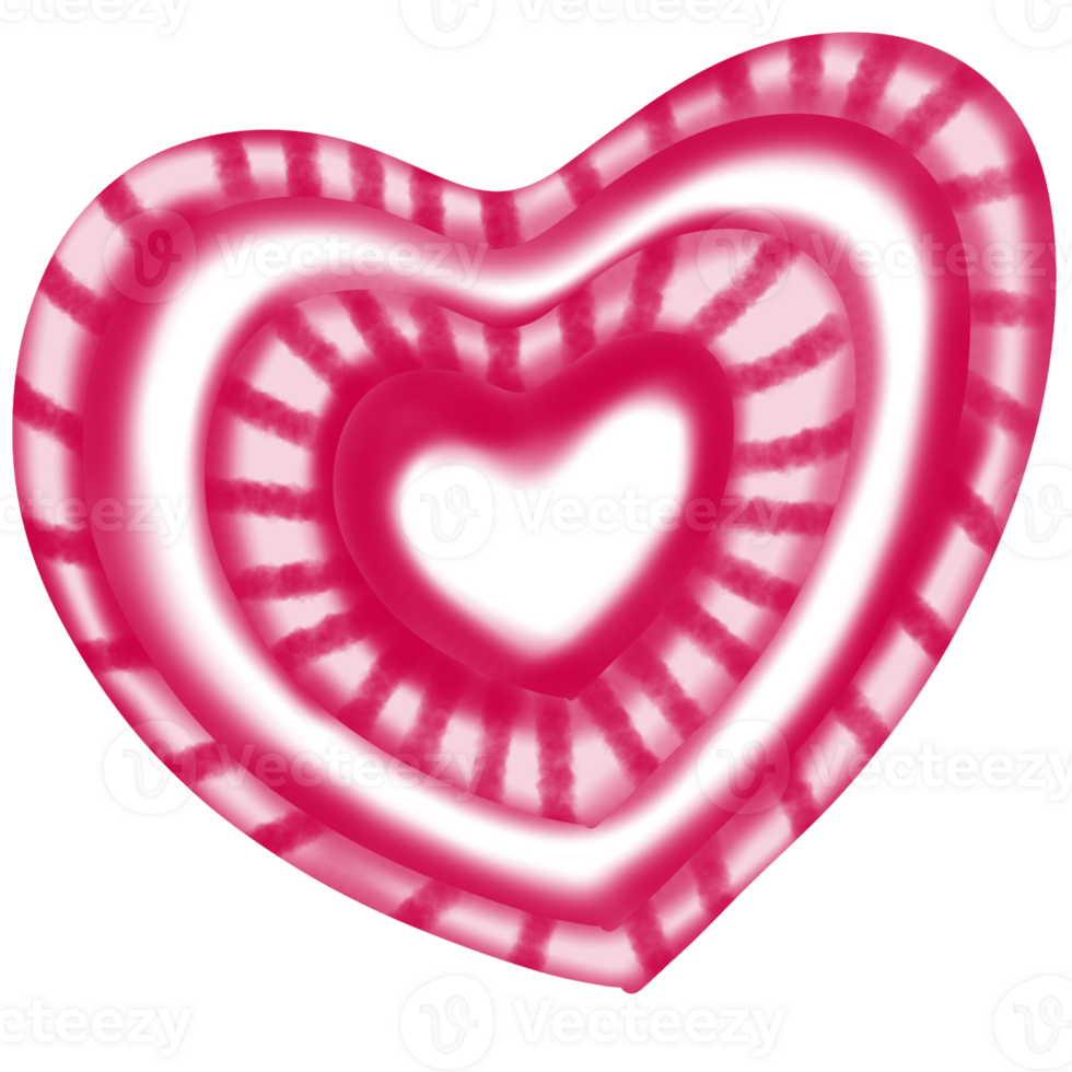 The heart is decorated with a red and white png