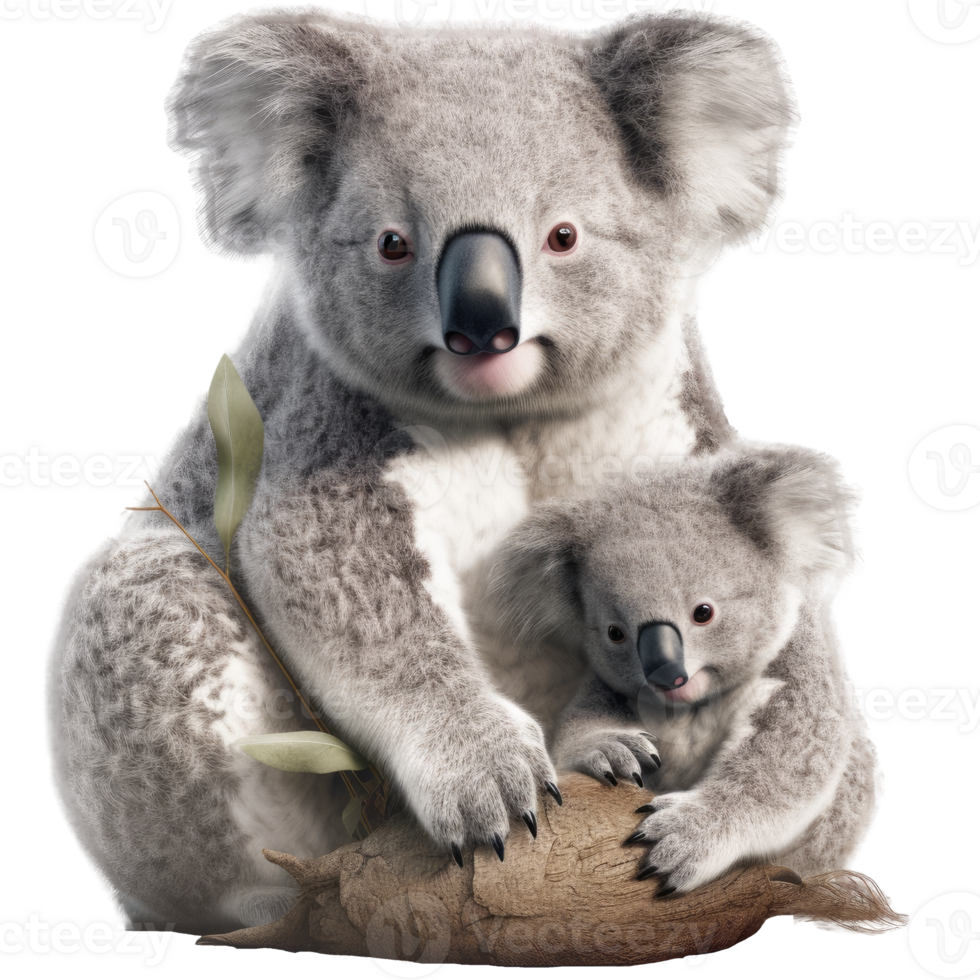 koala orso con bambino, ai generativo png