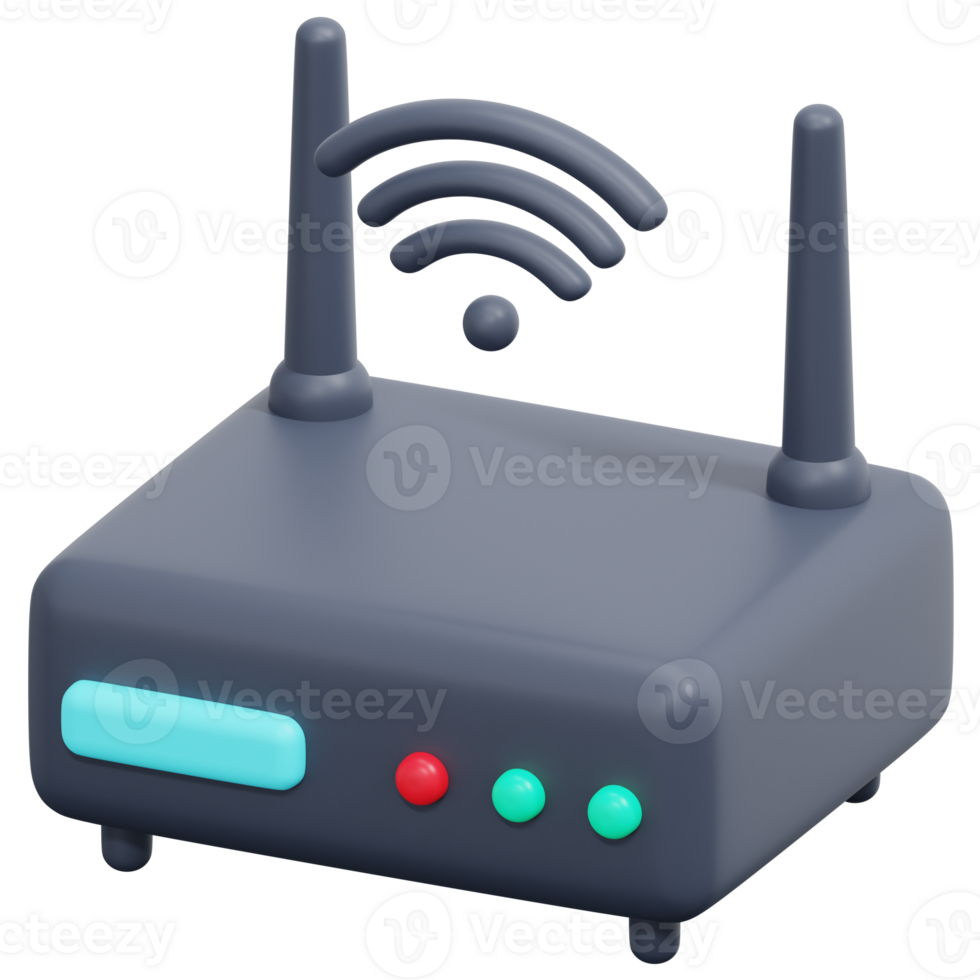 router 3d render icon illustration png