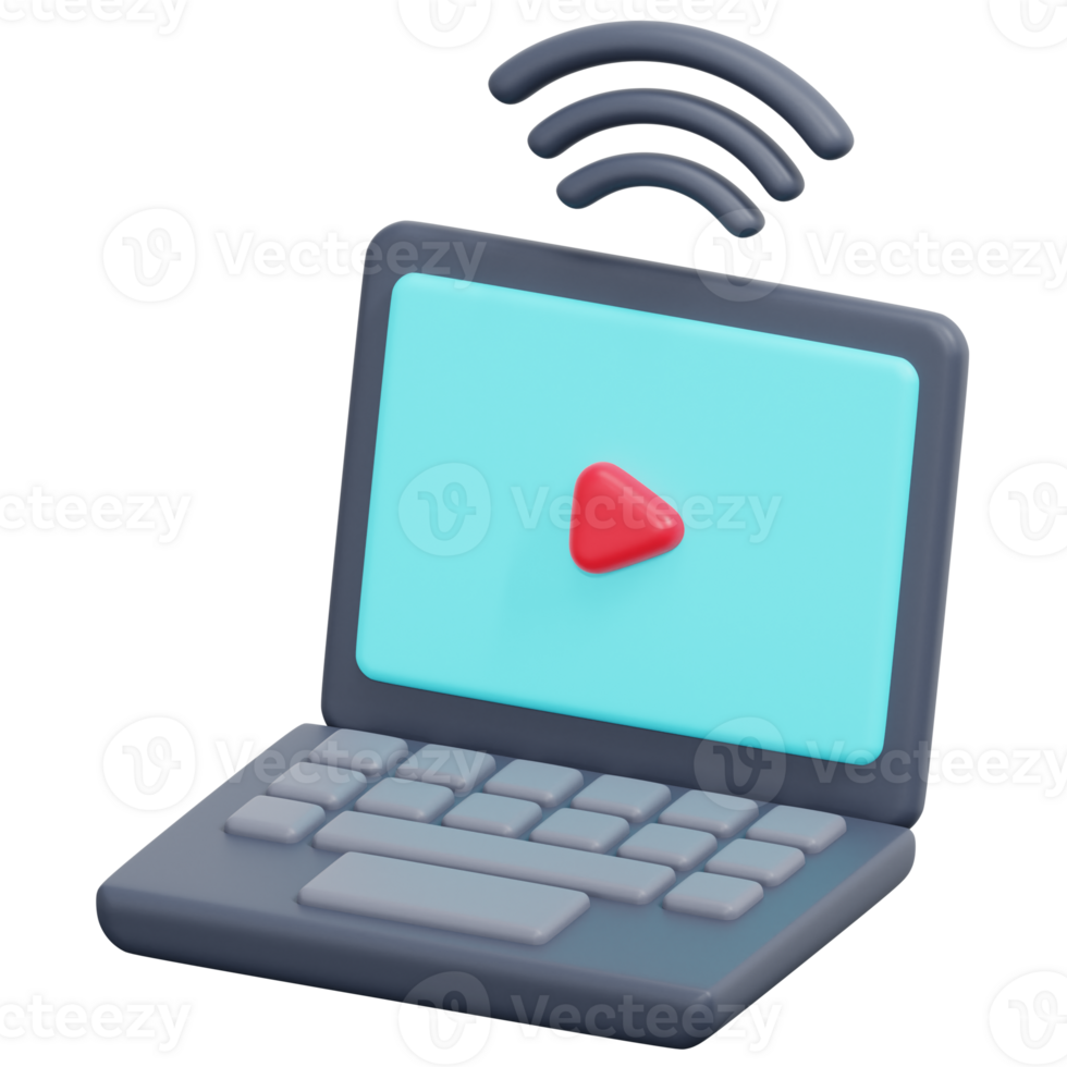 laptop 3d render icon illustration png