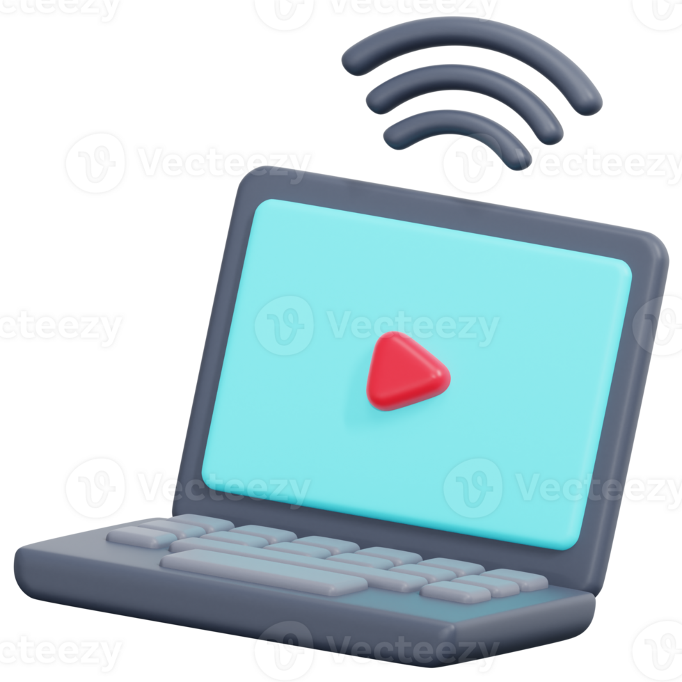 laptop 3d render icon illustration png