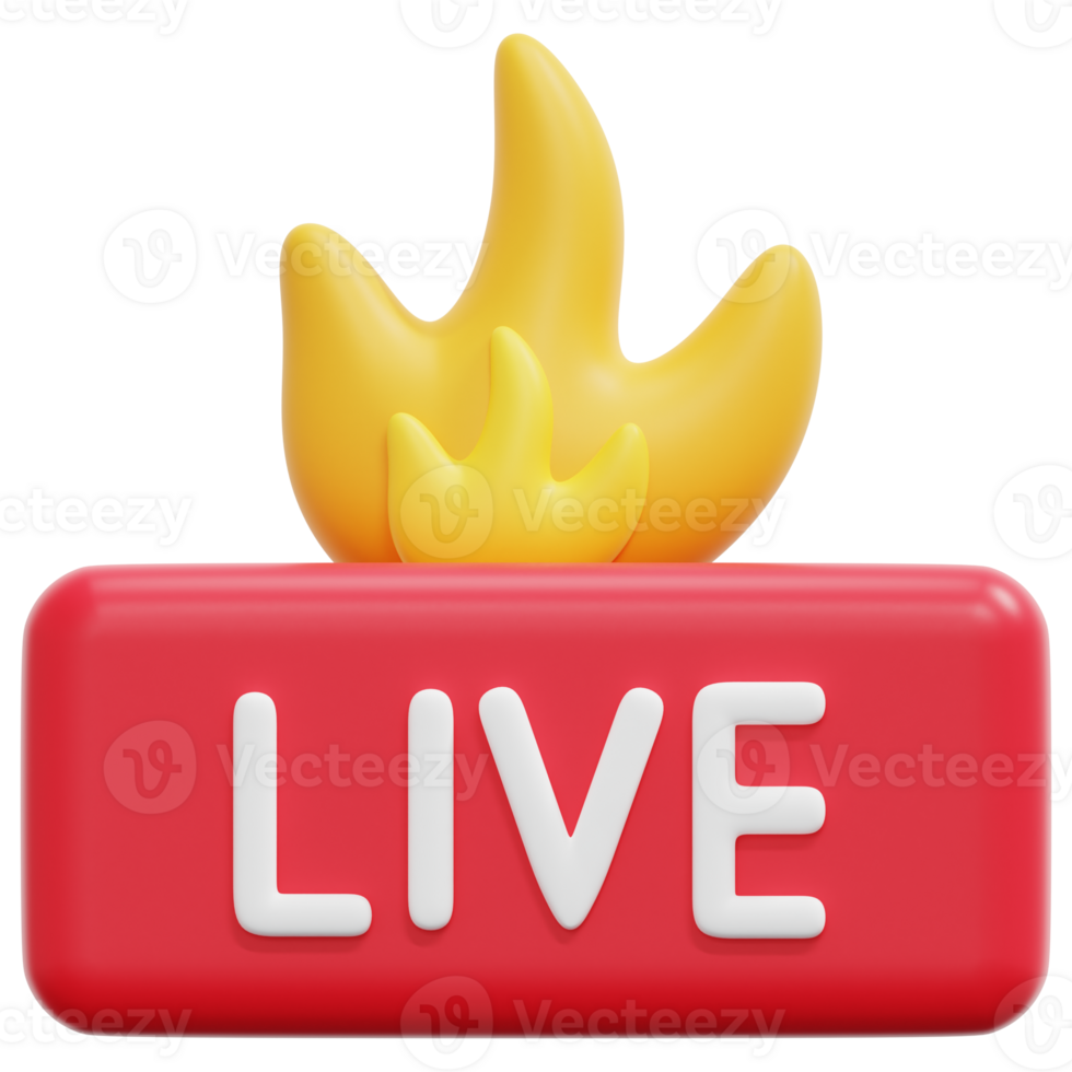 live 3d render icon illustration png