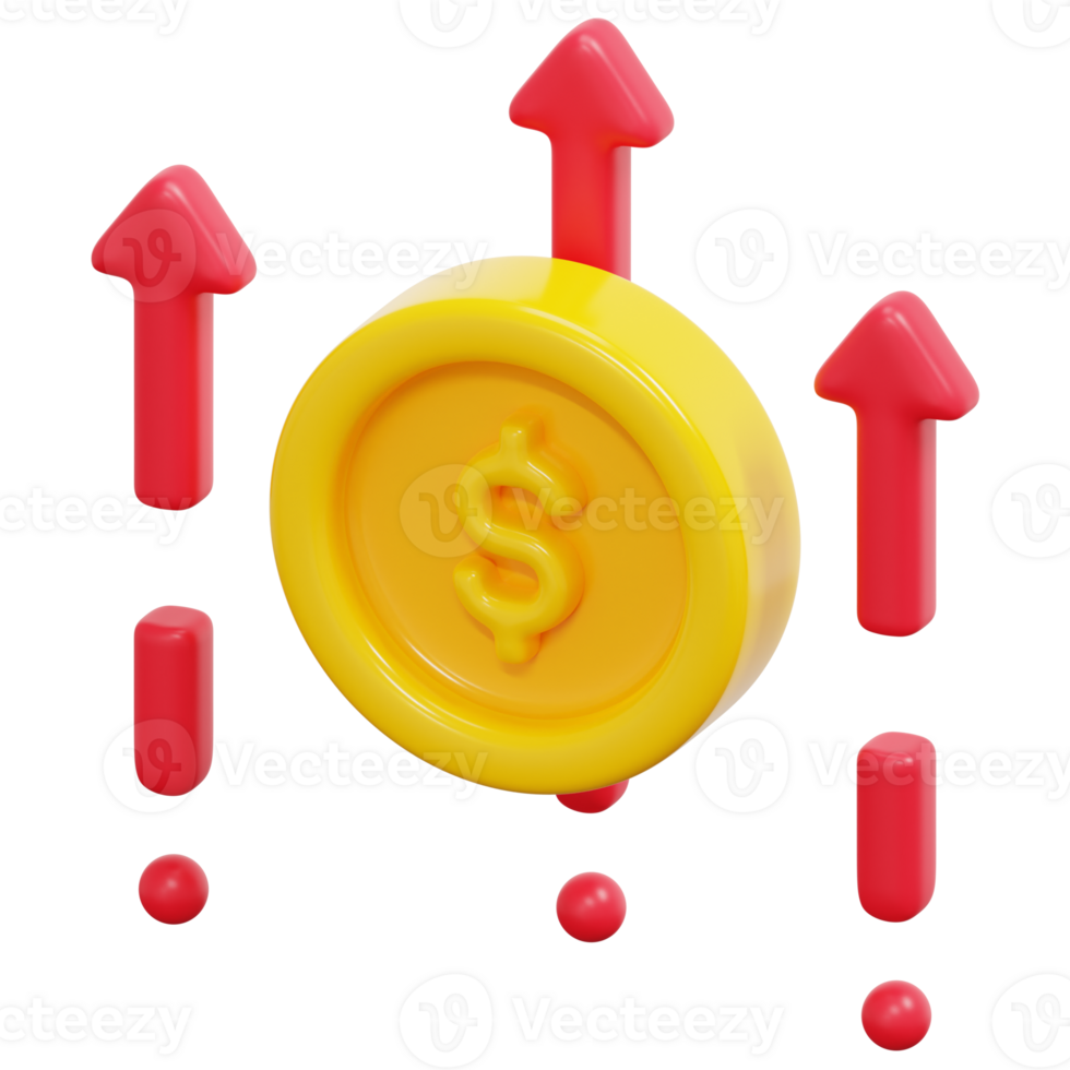 revenue 3d render icon illustration png