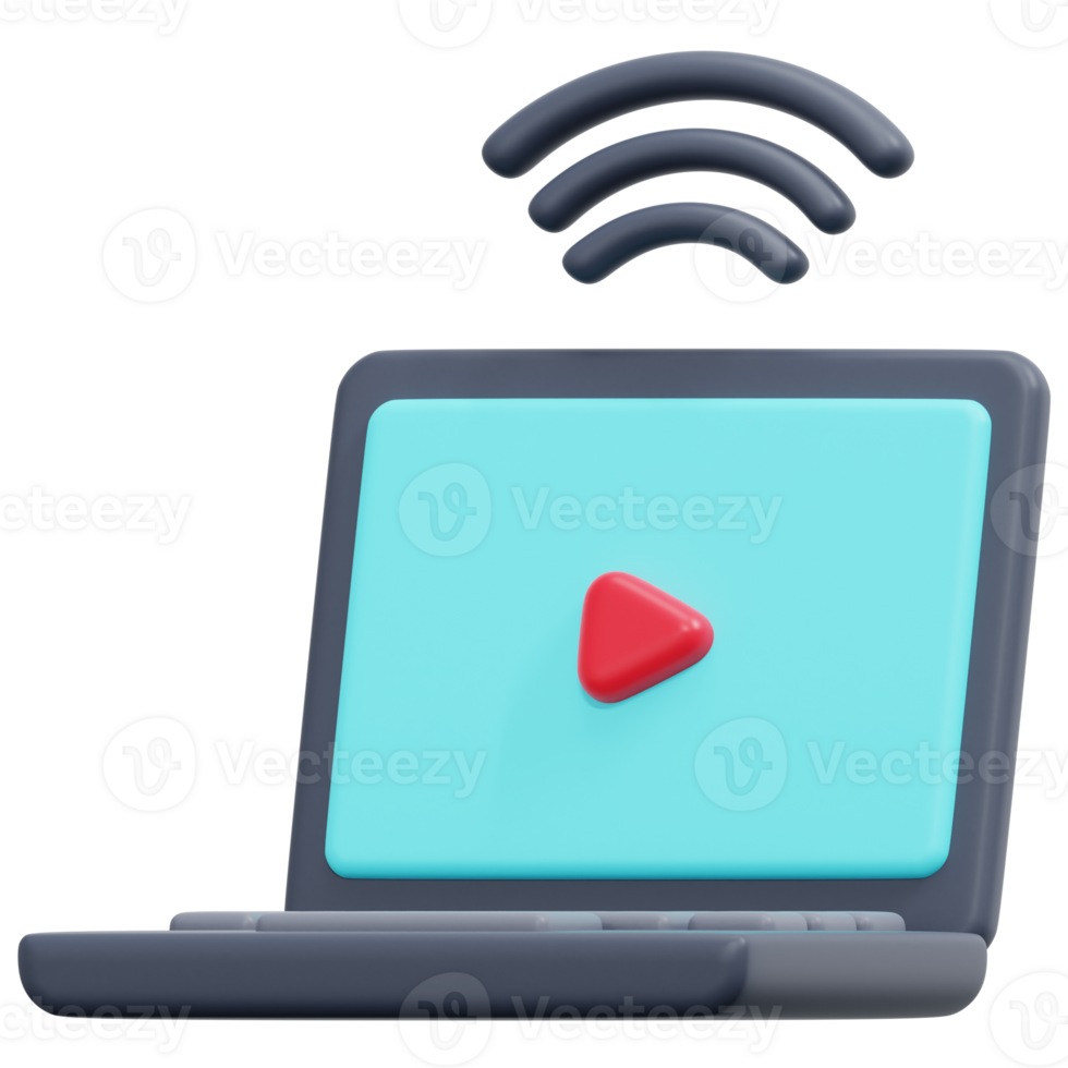 laptop 3d render icon illustration png