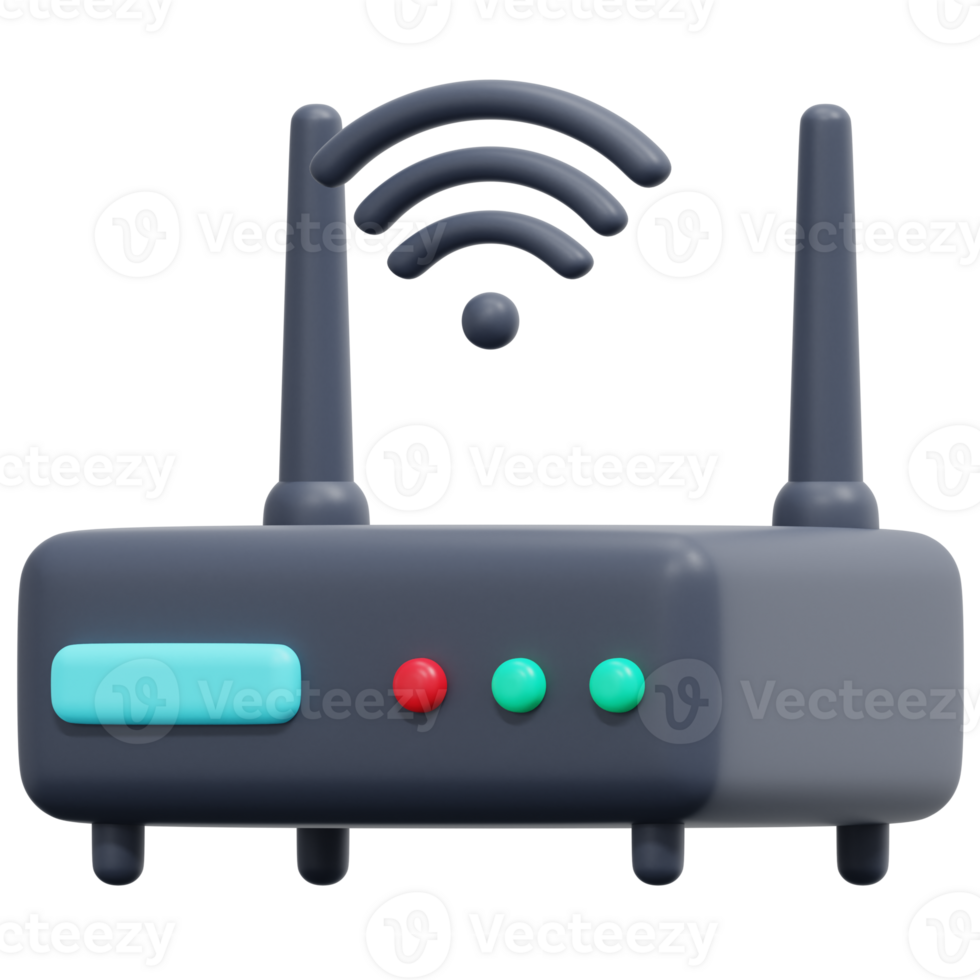 router 3d render icon illustration png