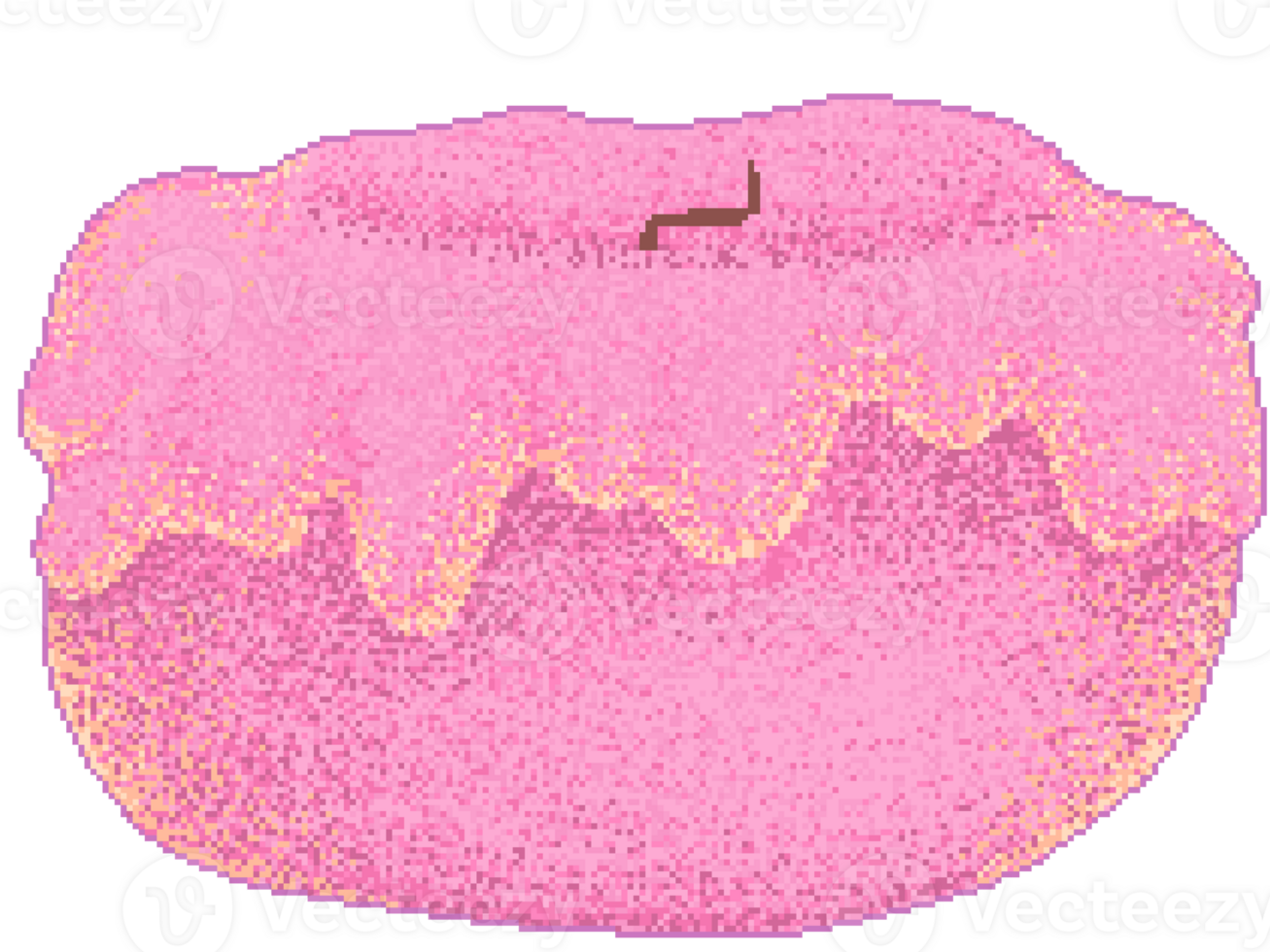 Pixel art candle in pink color png