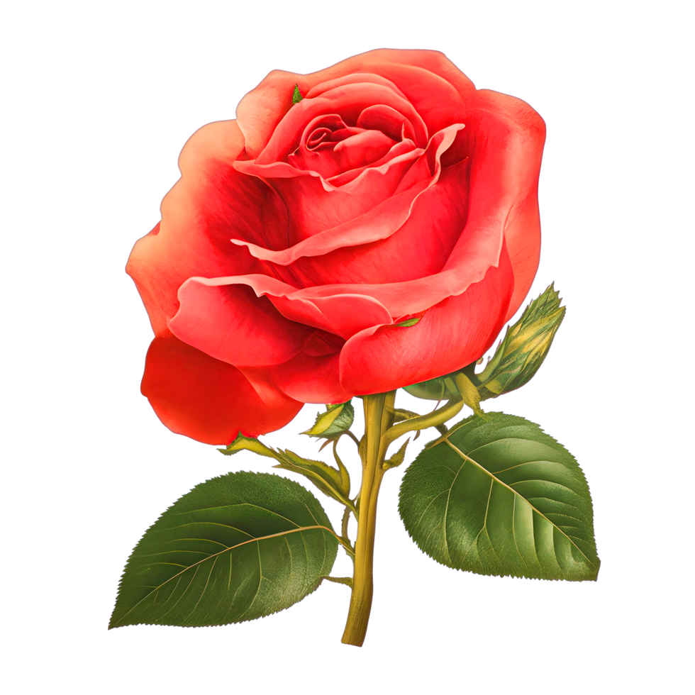 red pink colorful rose flower . Ai Generated png