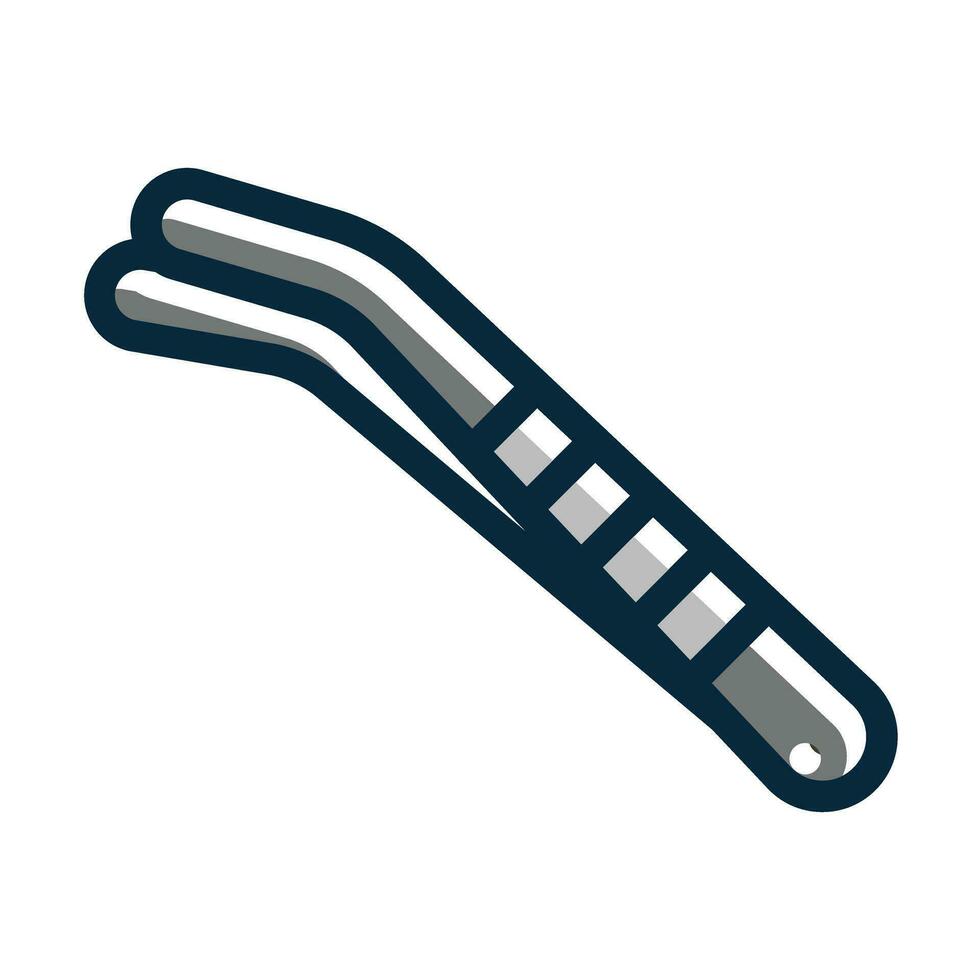 Tweezer Vector Thick Line Filled Dark Colors