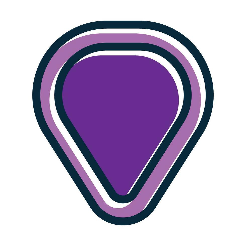 Plectrum Vector Thick Line Filled Dark Colors