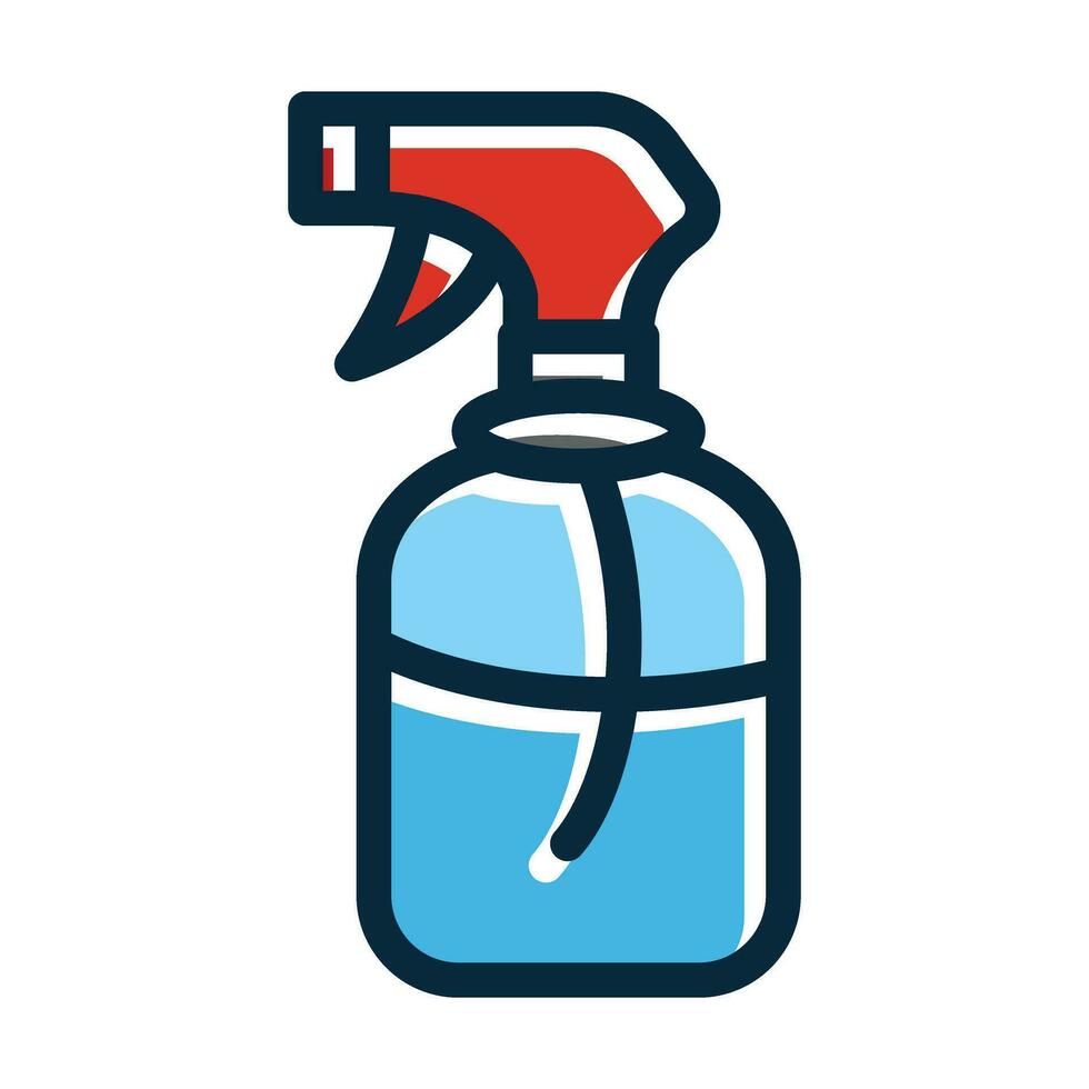 Spray Bottle Vector Thick Line Filled Dark Colors