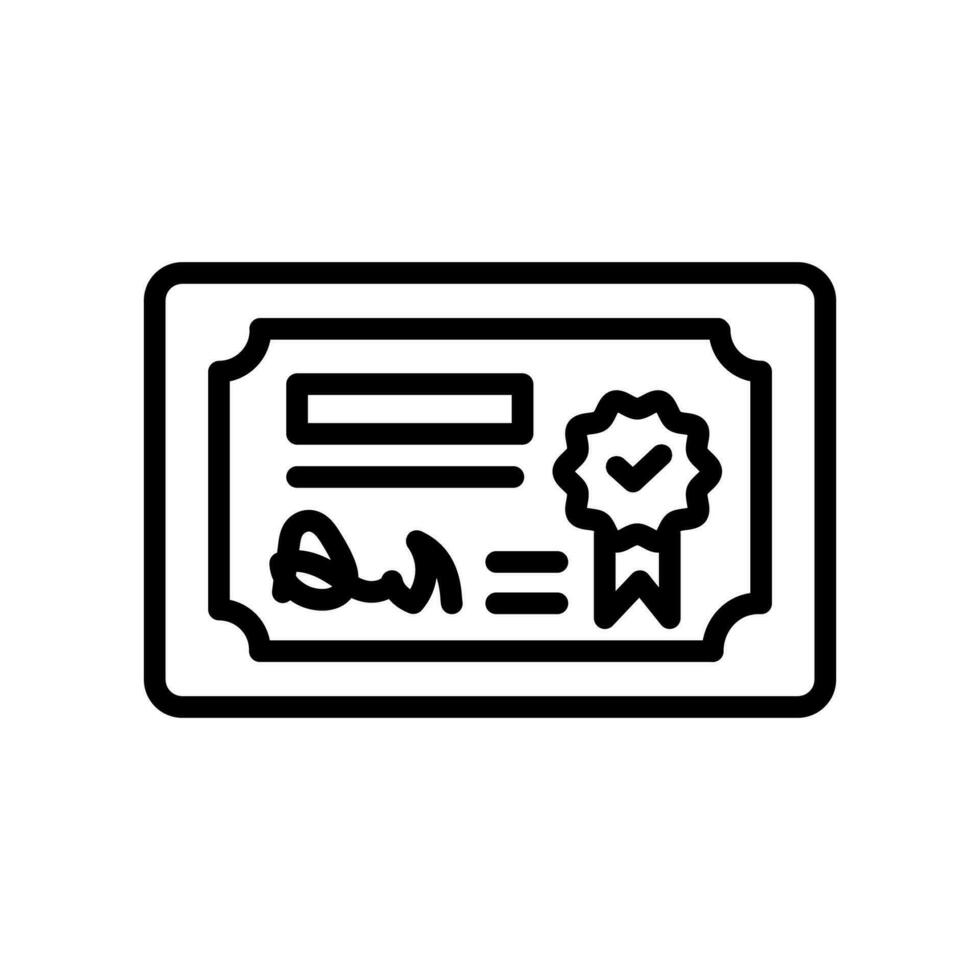 certificado icono en vector. ilustración vector