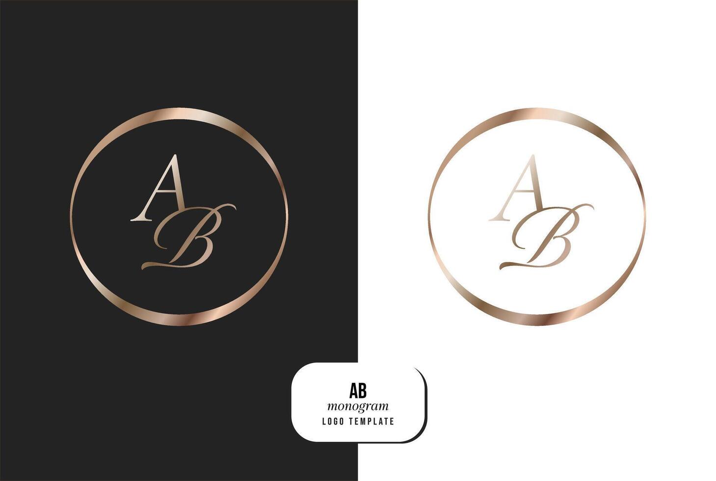 Letter A B Logo Luxury. Art Deco style logotype design for luxury company branding. Premium identity design. Letter A B vector