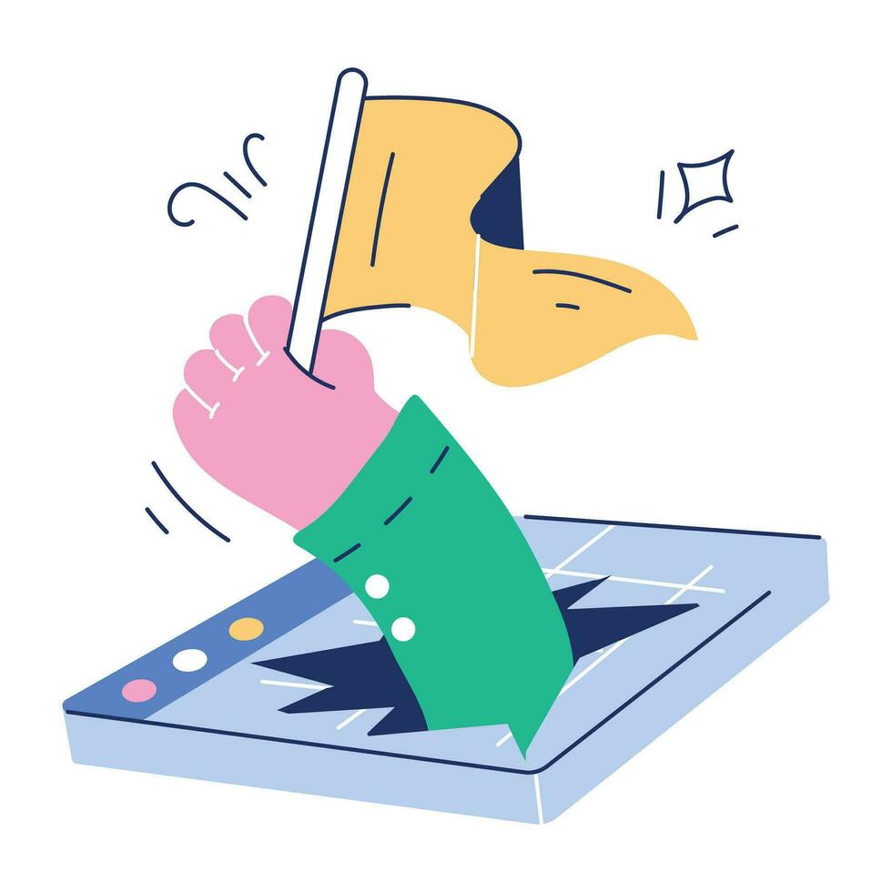 Creative Media Flat Illustration vector