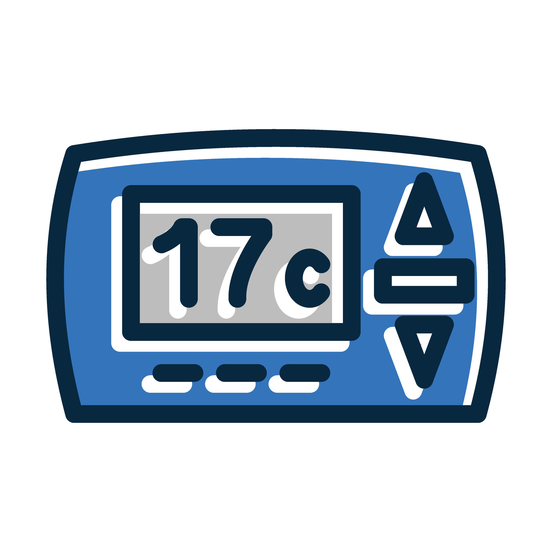 Thermostat Vector Thick Line Filled Dark Colors 33547468 Vector Art at