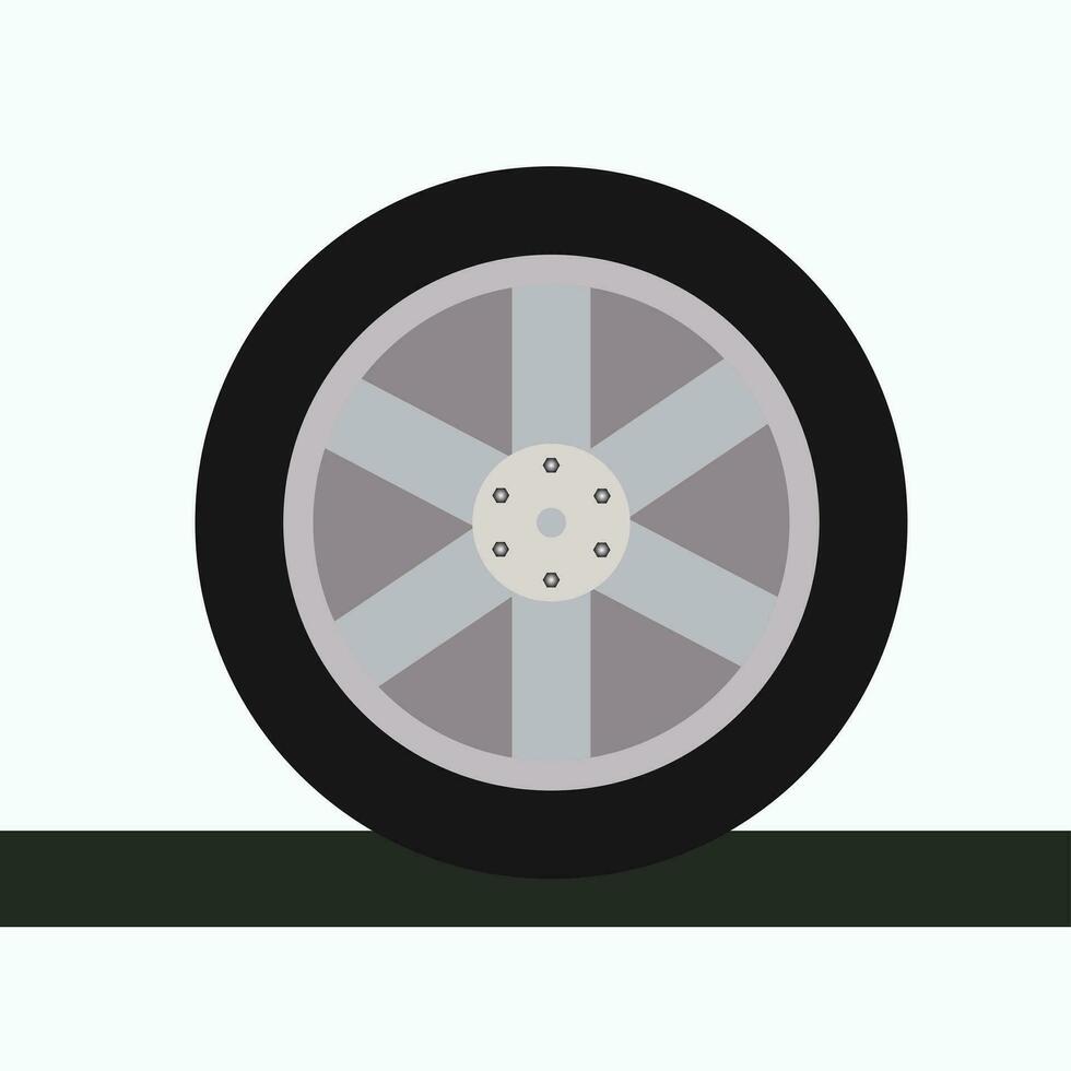 Car and other vehicle wheel flat icons set on white background. Multiple style tyre and wheel for gaming and other designing. Editable vector, easy to reuse. eps 10. vector