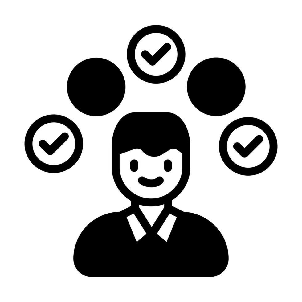 Multitasking icon in vector. Illustration vector