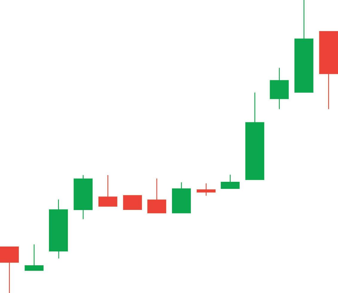 Business graph chart bull bear candle vector background