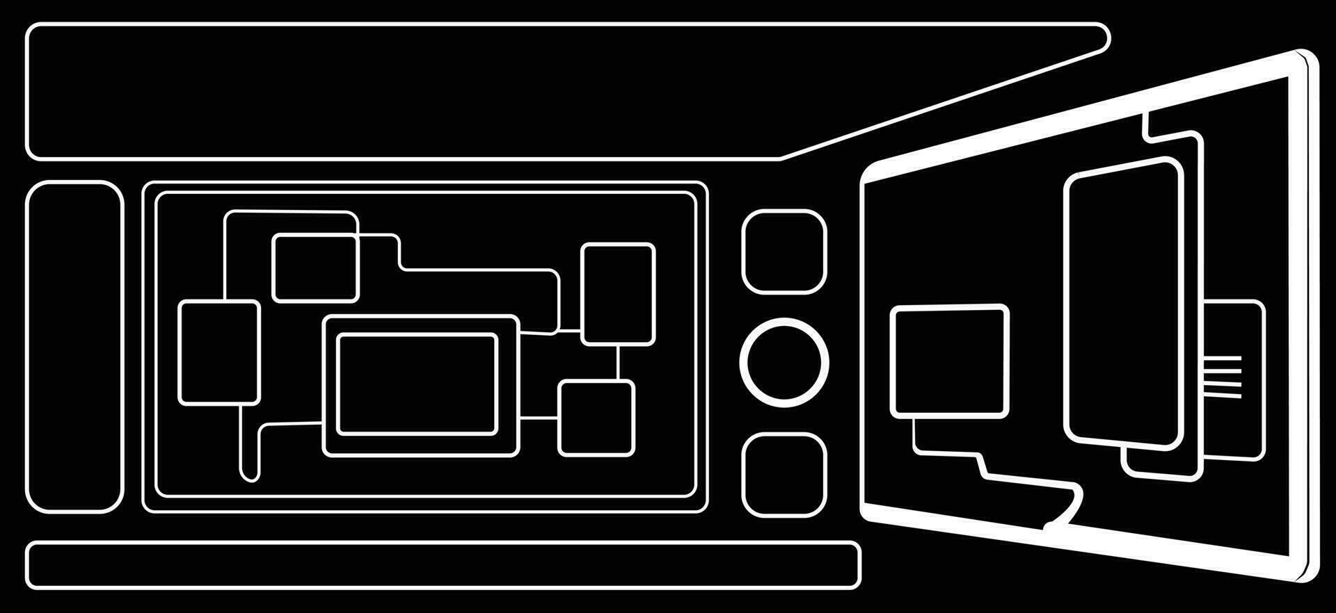 Connection circuit board blank design for background vector