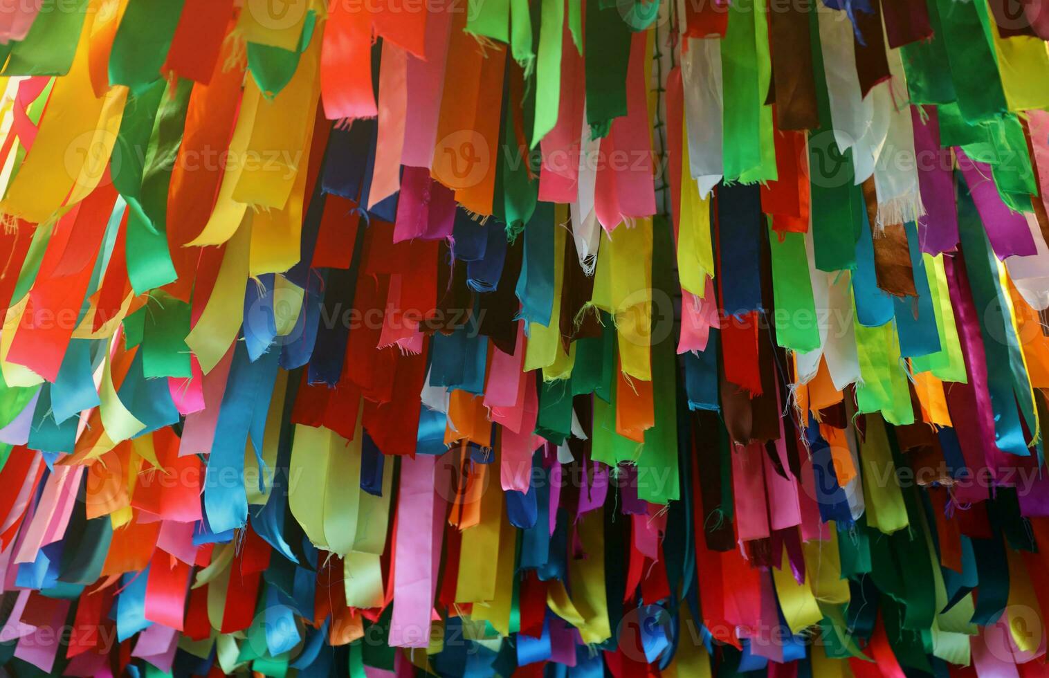 Colorful ribbons are fluttering in the wind. Abstract multicolored background photo