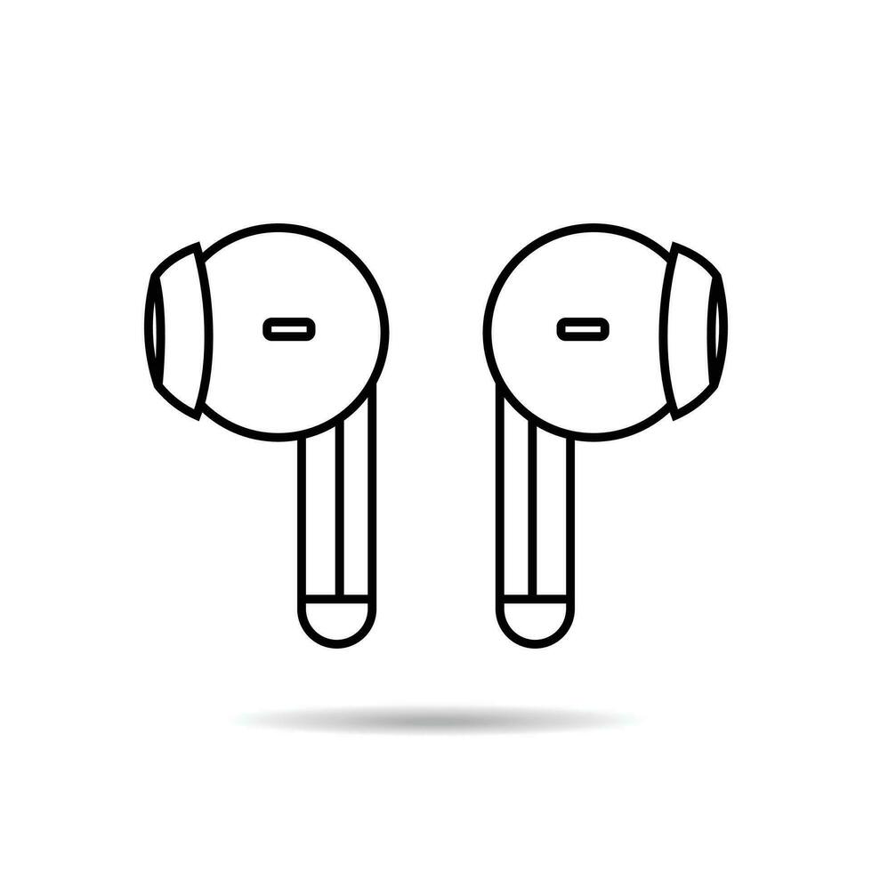 Earphone bluetooth line icon set design editable stroke on white background. Earphone icon in modern flat style design. Vector illustration EPS 10.