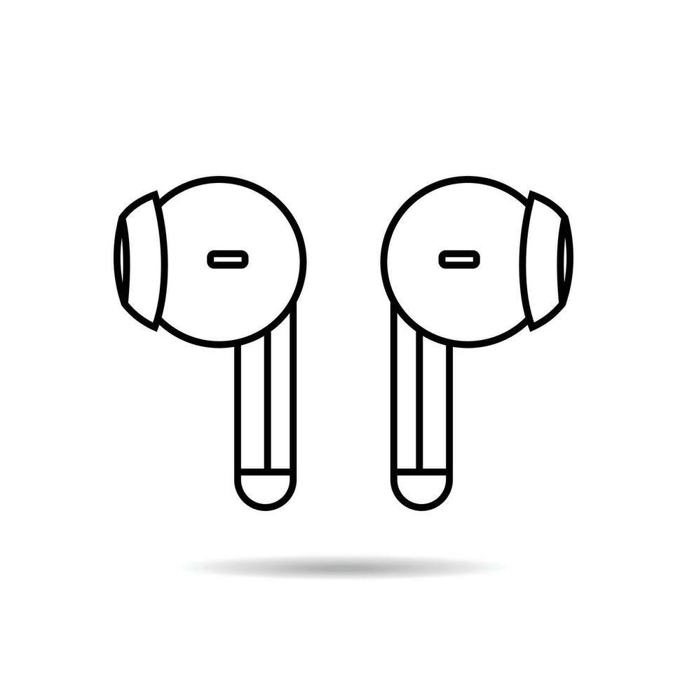 Earphone bluetooth line icon set design editable stroke on white background. Earphone icon in modern flat style design. Vector illustration EPS 10.