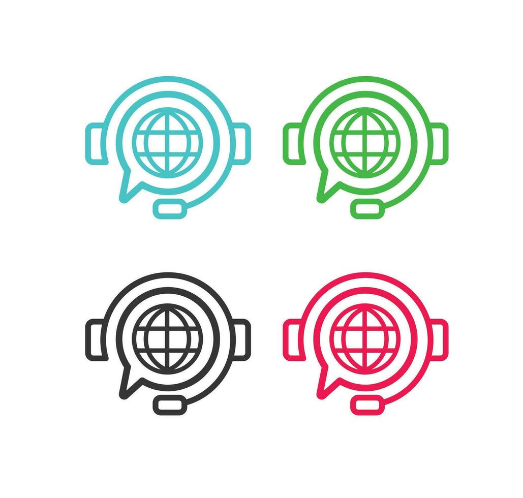 Online chat icon vector