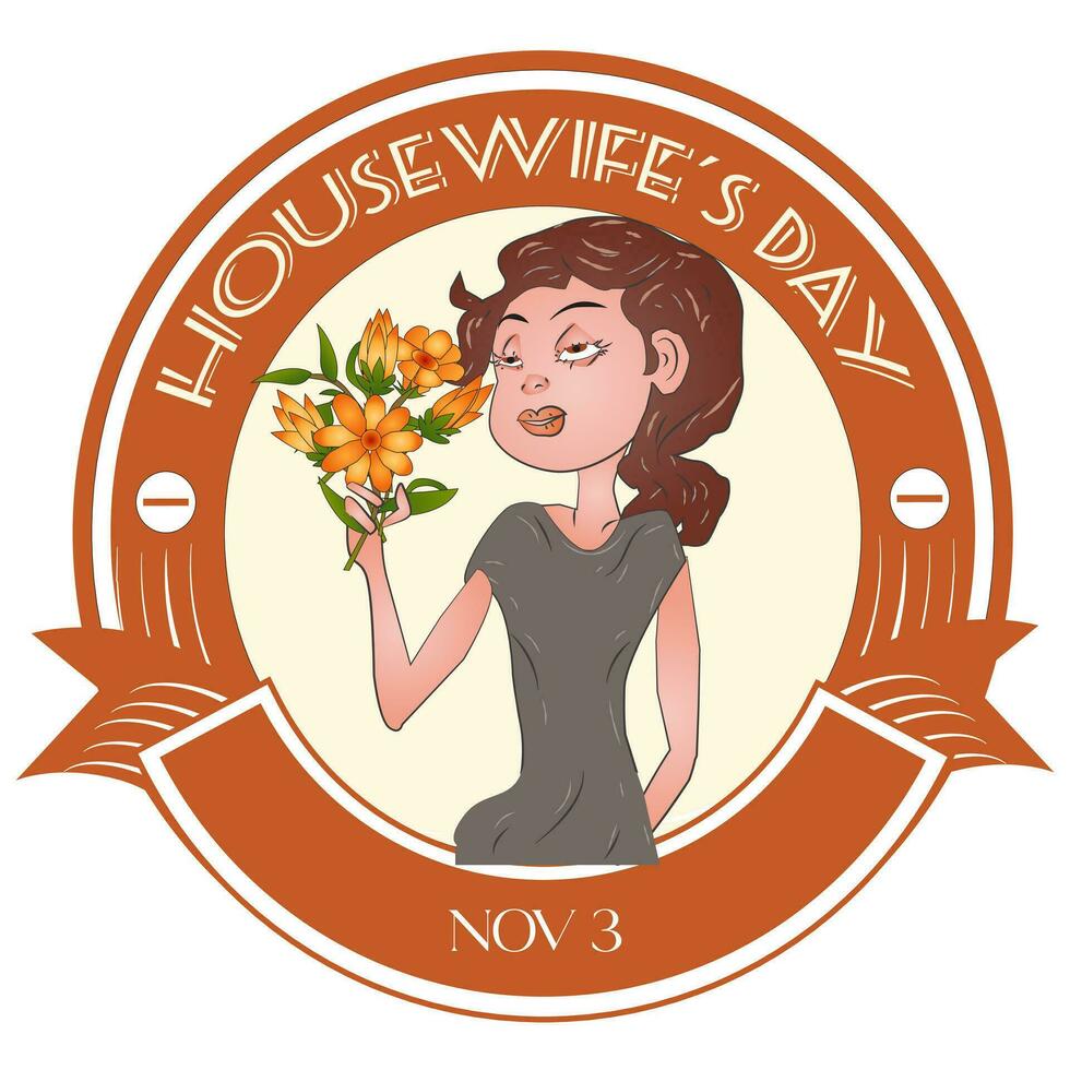 Housewife Day Vector