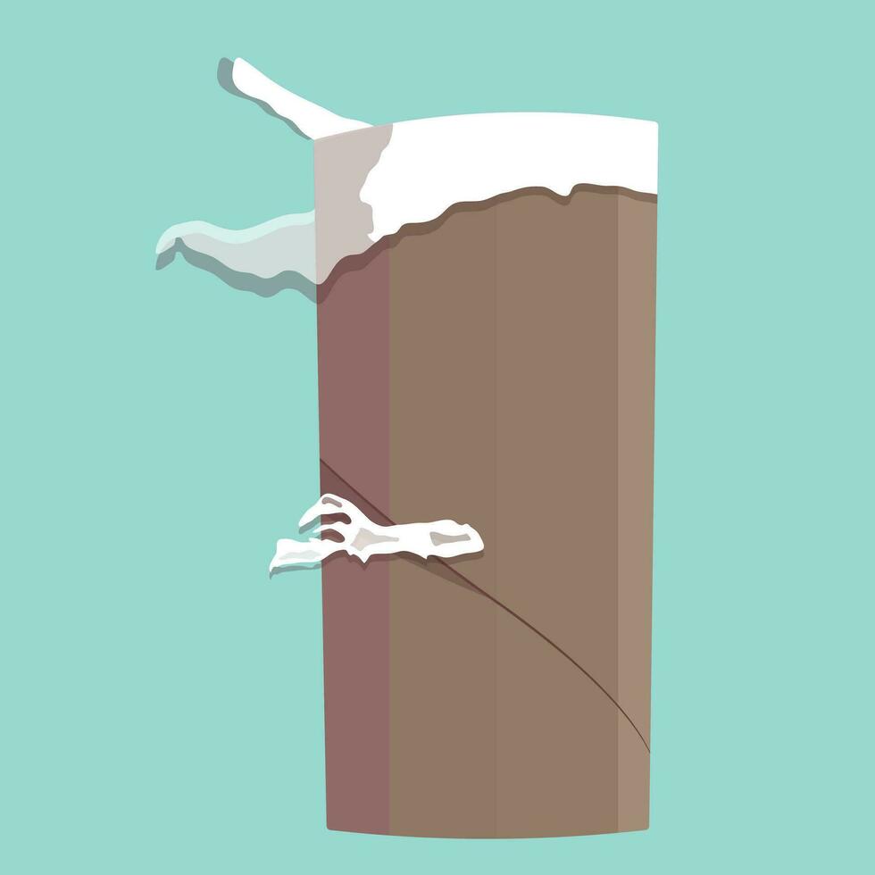 empty toilet paper rool vector illustration