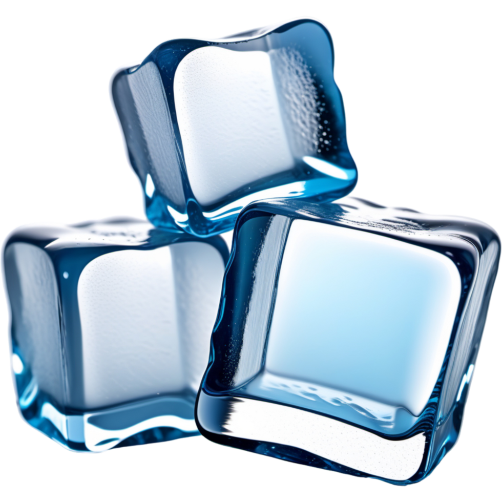 Cold ice cubes. AI Generative png