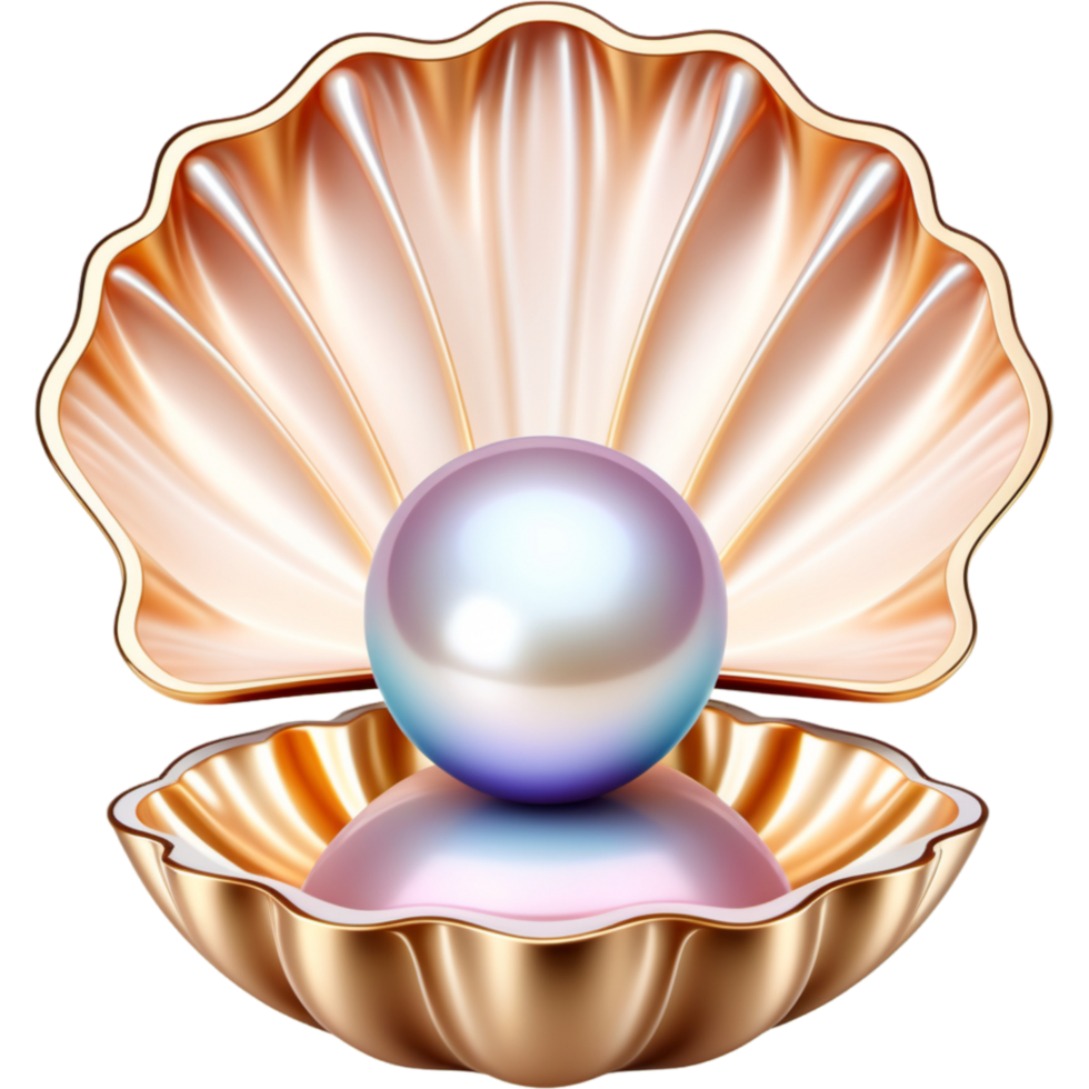 Pearl in opened shell. AI Generative png