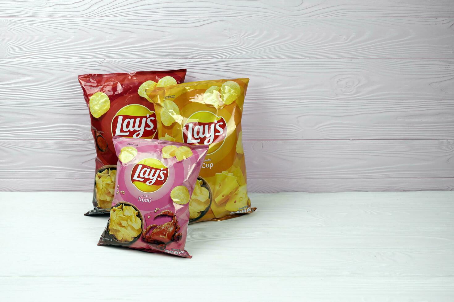 KHARKOV, UKRAINE JANUARY 3, 2021 Various flavoured of lay's potato