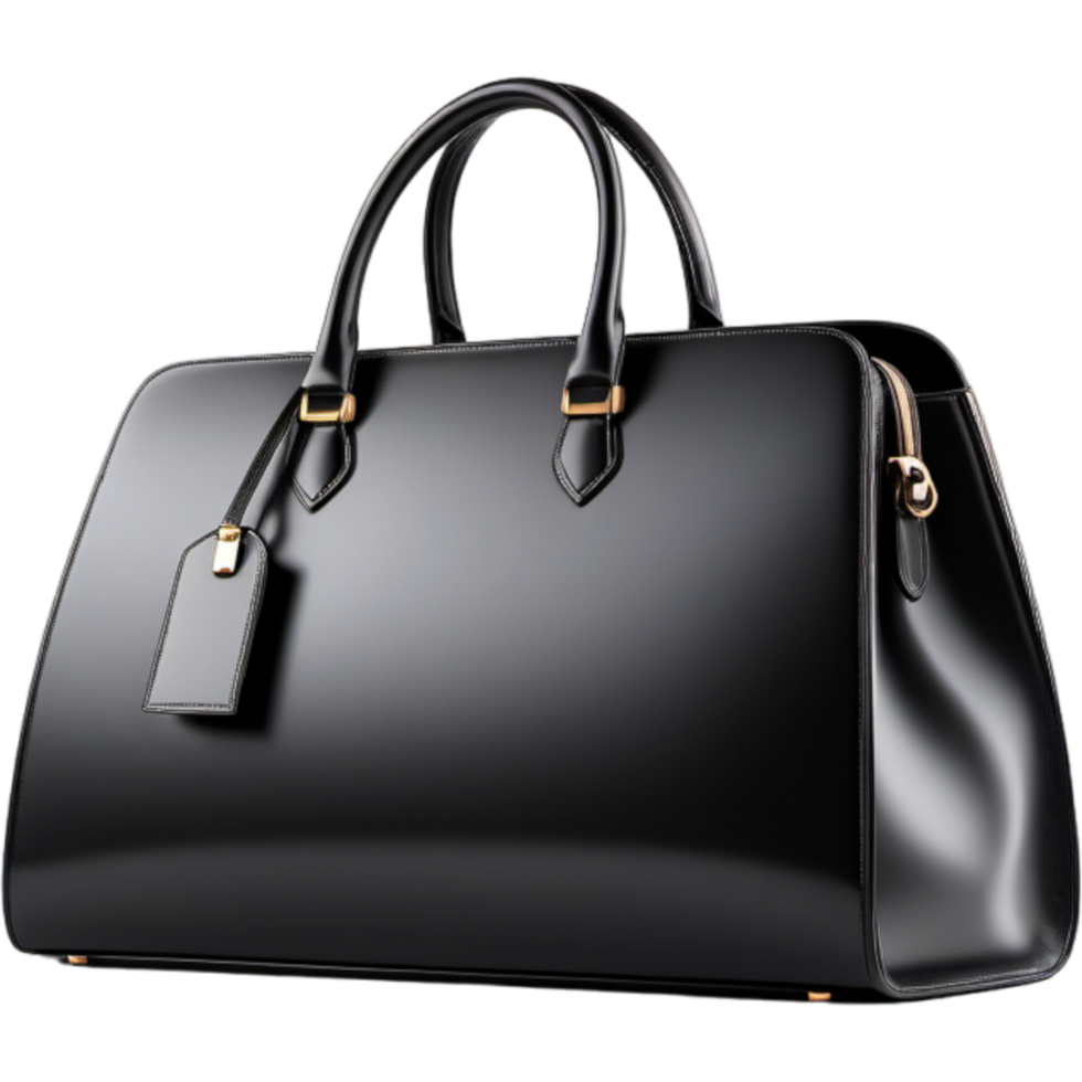 Black business bag. AI Generative png