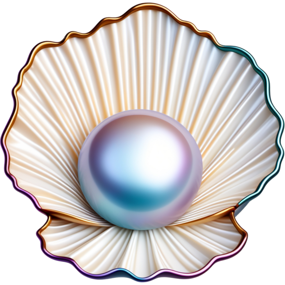 Pearl in opened shell. AI Generative png