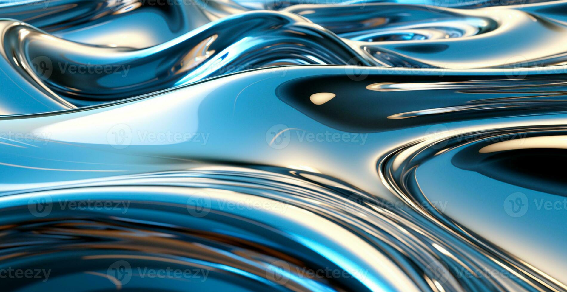 Liquid flowing molten metal, texture background - AI generated image photo