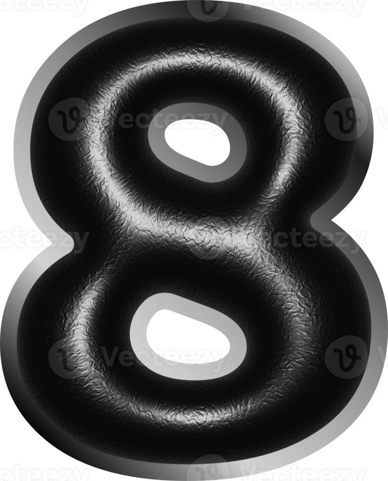 Number illustration. Hand drawn picture png