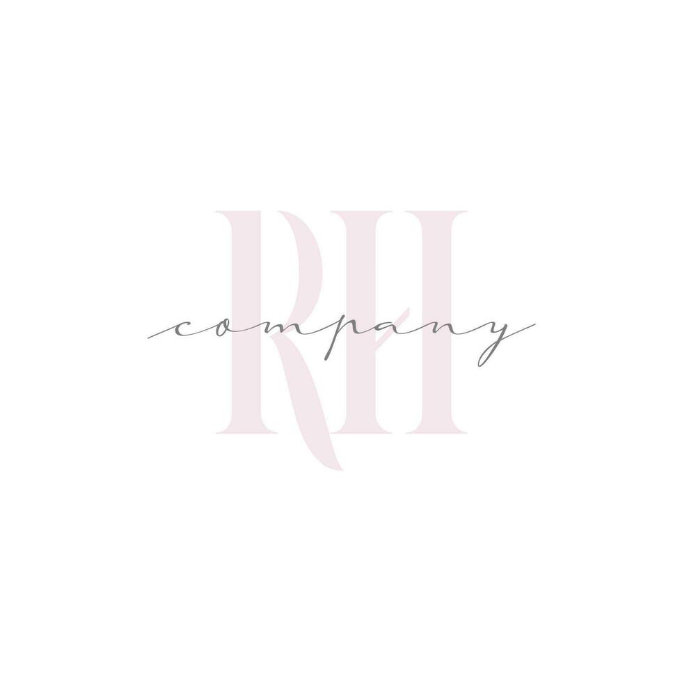 RH Beauty Initial Template Vector Design