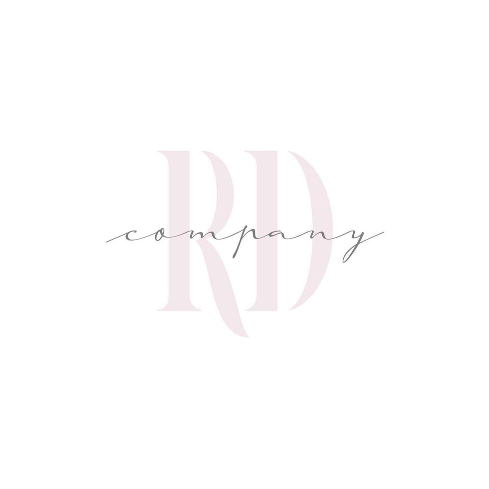 RD Beauty Initial Template Vector Design